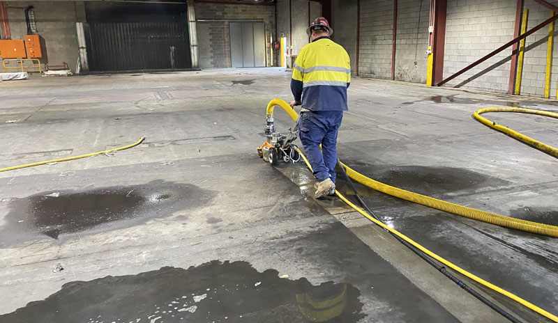 Warehouse Floor Hydro Scabbling